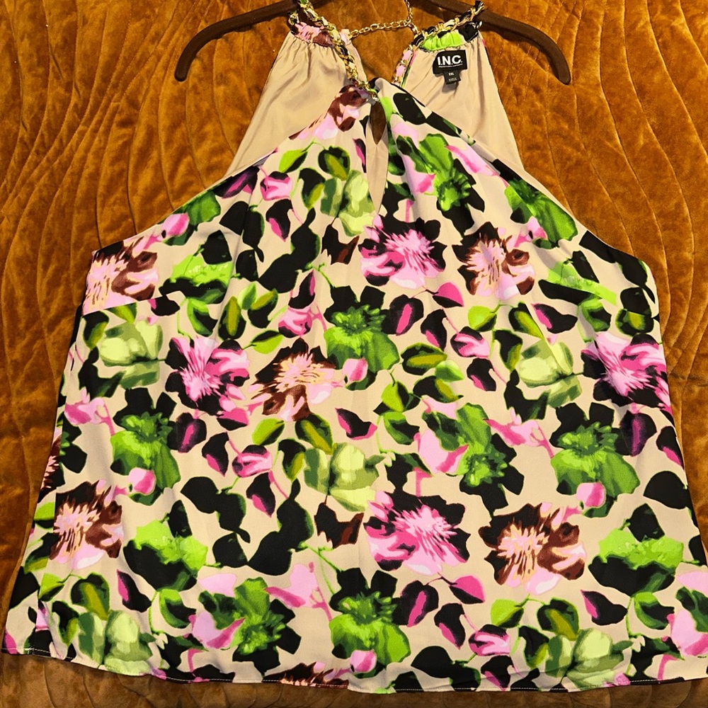 INC International Concepts Multicolor Floral Blouse